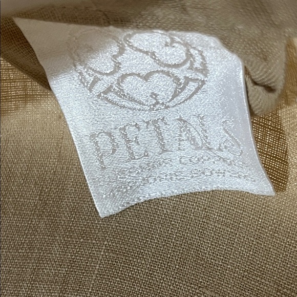 Petals VINTAGE Beige LINEN KIMONO, COPPOLA & BOWERS SIZE L - Picture 3 of 12